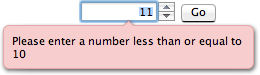 error message on invalid type="number" field