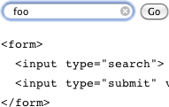 Typing in a type="search" field in Safari